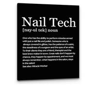 Beauty Room Decor Nail Tech Definition Wall Art Modern Minimalist Nail Technician Quote Print Canvas Painting for Salon Home Office(Unframed,08x12inch(20x30cm))