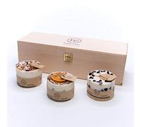 Beauty Scents 3 candela set regalo in scatola di legno, small different candles