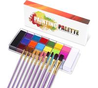 Beauty Searcher Set di tavolozze per il trucco, 20 colori per la pittura per il viso e 10 pezzi per il kit di pennelli per il trucco, tavolozza per il trucco professionale con pittura ad olio