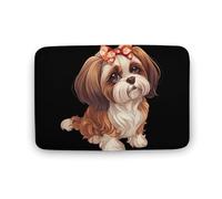 Beauty Shih Tzu - Tappetino da cucina con stampa di cane Shih Tzu, lavabile, tappetino da doccia, tappeto per bagno, soggiorno, 50,6 x 40,6 cm, 80,8 x 50,8 cm