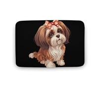 Beauty Shih Tzu - Tappetino da cucina con stampa di cane Shih Tzu, lavabile, tappetino da doccia, tappeto per bagno, soggiorno, 50,6 x 40,6 cm, 80,8 x 50,8 cm