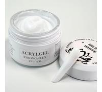 Beauty Space nails - Acrygel per unghie e ricostruzione acrigel dual form, modella acrylgel con slip solution, barattolo 50ml (Milky White)