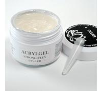 Beauty Space nails - Acrygel per unghie e ricostruzione acrigel dual form, modella acrylgel con slip solution, barattolo 50ml (Clear)