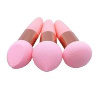 Beauty Sponge - 3PCS High-Density Foundation Puff, Makeup Blender With Handle | Dry Wet Cosmetic Tool, Travel Accessory, Perfect For Foundation Concealer Blush Makeup Application Daily Home Profession