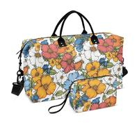 Beauty Spring Colorful Flower Pernottamento Viaggio Duffel Bag Weekend Bag Gym Duffel Bag con Cinghia Regolabile per Aereo Viaggiare Grande Capacità bulto de para Mujer