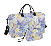 Beauty Spring Colorful Flower Travel Tote Bag Large Carry On Airport Bag Gym Duffel Bag con Cinghia Regolabile per Sport Grande Capacità Bolsa para viajar