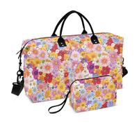 Beauty Spring Fiore Colorato Grande Borsa Da Viaggio Weekender Duffel Bag Palestra Carry on Borse Da Viaggio con Cinghia Regolabile per Allenamento Impermeabile Bolsa para viajar