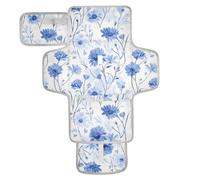 Beauty Spring Flowers Blue Daisy - Fasciatoio riutilizzabile con tasca in tessuto per fasciatoio, per mamme, papà, cambiadores de pa?ales para Bebes