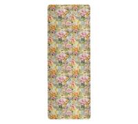 Beauty Spring Flowers District Of American Beauty Rose Dragonfly and The Bee_4 tappetino da yoga antiscivolo per esterni stampato, antiscivolo, tappetino per asciugamano da yoga e nastro per borsa per