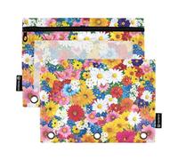 Beauty Spring Flowers Montana Bitterroot Raccoglitore Pocket Cartelle Raccoglitore Inserti per 3 Anelli Cartella con 3 Anelli per la Scuola Cancelleria Organizzatore Upplies