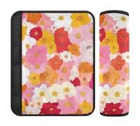 Beauty Spring Flowers Peach Blossom 2 pz copertura per cintura di sicurezza per auto, ferma il taglio della cintura di sicurezza nel collo, imbottiture per cinture di sicurezza per auto