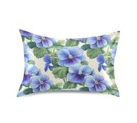 Beauty Spring Flowers Rhode Island viola impermeabile federa per cuscino busta euro shams federe per capelli ricci queen size con chiusura a busta per letto 50 x 76 cm