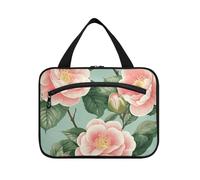 Beauty Spring Flowers Rose Borse da appendere per le donne che viaggiano con gancio, borse portatili di design con cerniera per il trucco di viaggio crociere bolsos para Hombre L