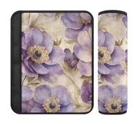 Beauty Spring Flowers - Set di 2 copri cinghie per sedili auto, proteggono collo e spalle, imbottitura per cintura di sicurezza, carini per auto