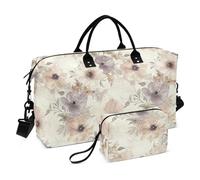 Beauty Spring Flowers South Dakota Pasque Flower Oversize Travel Duffel Bag Weekender/Pernottamento Duffel Gym Tote Bag con Toiletry Bag per Trekking Pieghevole Bolsa para viajar en Avion de Mujer