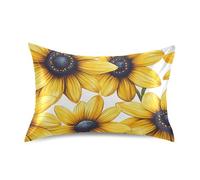 Beauty Spring Flowers Susan - Federa per cuscino in raso Susan dagli occhi neri, chiusura a busta per dormire, dimensioni standard con chiusura a busta per letto 50 x 66 cm