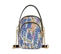 Beauty Spring Flowers Texas Bluebonnet Spp borse a tracolla alla moda per le donne alla moda con multi tasche borsa a mano per le signore