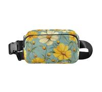 Beauty Spring Flowers Yellow Daisy Marsupio alla moda per donne e uomini, impermeabile, borsa a tracolla con tracolla regolabile, per viaggi, vacanze, corsa