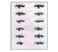 Beauty Studio Art Eyelash Extension Step by Step Poster Canvas Wall Art for Spa Decor(Unframed,12x18inch(30x45cm))