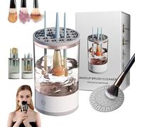 Beauty Swirl Cosmetic Brush Cleaner, 9000 RPM The Cozy Luna Brush Cleaner, IP65 Waterproof Electric Makeup Brush Cleaner Machine, Automatic Cozy Luna Makeup Brush Cleaner for All Size Brush (White)