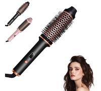 Beauty Thermal Brush, 3-in-1 Pro Negative Ion Two PTC Heaters Thermal Brush, Snag-Free bristles for a Smooth, Perfect Style in 30 Seconds (Black)