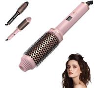 Beauty Thermal Brush, 3-in-1 Pro Negative Ion Two PTC Heaters Thermal Brush, Snag-Free bristles for a Smooth, Perfect Style in 30 Seconds (Pink)