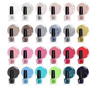 Beauty4Britain Set di 24 smalti per unghie 24 colori pastello perlati glitter classici alla moda Prodotto in UE (Set C, 24 Colours)