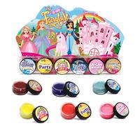 Beauty4Britain Set di 6 Balsami Labbra Principessa Fiabesca per Bambini - Nutrienti, Non Colorati, Effetto Brillante, Profumo Fruttato e Cioccolato - Kit di Balsami Labbra per Ragazze (Principessa)