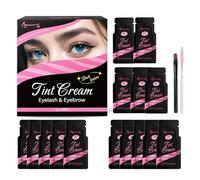 Beauty7 Kit Tinta Sopracciglia Crema Colorante per Sopracciglia Marrone Scuro, Trattamento Colorante per Sopracciglia e Ciglia, Kit per Colorazione delle Ciglia Facile da Usare 15PCS