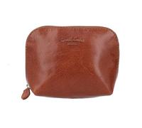 Beautycase in cuoio Make-up Bag Gusti Leder ''Leo'' astuccio per i Trucchi accessori viaggi impermeabile elegante marrone particolare 2A5-20-2wp