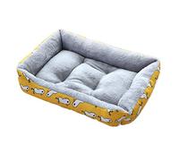 Beautyhe Cuccia per Cane Antiscivolo Ispessimento Piazza Lettino Leggero Morbido Caldo Cottone Brandina per Gatto e Cani Piccoli E Medi 1, Yellow