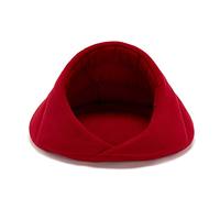 beautyhe Cuccia per Cane Mordere Antiscivolo Semi-Chiuso Casa Lettino per Cani Leggero Morbido Caldo Cottone Brandina Cane per Gatto Cane Piccoli E Medi Red,Large