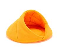 beautyhe Cuccia per Cane Mordere Antiscivolo Semi-Chiuso Casa Lettino per Cani Leggero Morbido Caldo Cottone Brandina Cane per Gatto Cane Piccoli E Medi Yellow,Large