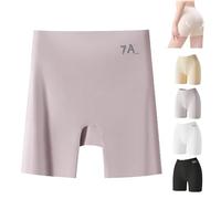 Beautykomi, biancheria intima da donna a vita alta, in seta ghiacciata, con controllo della pancia, senza cuciture, senza tracce, rosa, XL