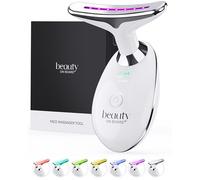 BeautyOnBoard Strumento massaggiatore viso, strumento per scolpire il viso con terapia della luce LED a 7 colori, dispositivo facciale ionico con trattamento caldo, USB C ricaricabile, confezione
