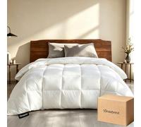Beautyrest Luxury 5-Star Hotel Collection Piumone in fibra di piuma d'oca bianca, king size, 100% cotone traspirante, per tutte le stagioni, piumino leggero Inse rt, bianco/king size, 269,2 x 228,6 cm