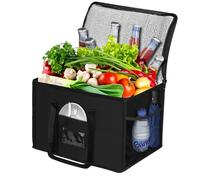 Beautyshow Borsa termica, borsa da picnic grande da 40 litri, borse della spesa durevoli pieghevoli, borse termiche isolate per picnic, campeggio, spiaggia, shopping, viaggi all'aperto in famiglia