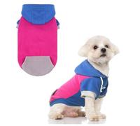 BEAUTYZOO Felpa con cappuccio per cani in pile con tasca e foro per guinzaglio, abbigliamento elastico per cani di taglia piccola, media e grande, per autunno inverno e giornate fredde, giacche calde