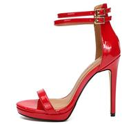 BeAUZQ Piattaforma delle Donne degli Uomini Unisex Stiletto Tacco Alto Sandali Open Toe Sexy spogliarello Vestito da Sera per Feste Pompe di Grandi Dimensioni 39-50EU,Rosso,47