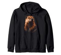 Beaver Animale Motivo Opera d'Arte Castoro Felpa con Cappuccio