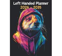 Beaver Left Handed Planner: 10 Year Monthly | Large 120 Month Calendar | Gift For People Who Love River Animals, Wildlife Lovers | Ideal for ... and Busy Individuals | 8.5 x 11 Inches | v1