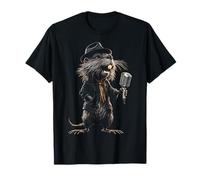 Beaver Microfono Canto Ritratto Animale Grafica Castoro Maglietta