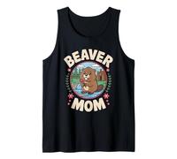Beaver Mom Pun Beaver Eurasiatico carino Beaver Roditore per le donne Canotta