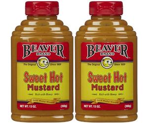 Beaver Mustard Sqz Sweet Hot 13 Oz