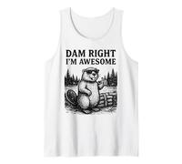 Beaver Pun Joke Grafica Vintage Animale Umorismo Impressionante Canotta