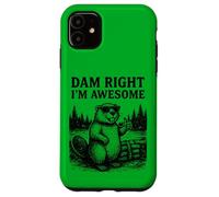 Beaver Pun Joke Grafica Vintage Animale Umorismo Impressionante Custodia per iPhone 11