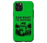 Beaver Pun Joke Grafica Vintage Animale Umorismo Impressionante Custodia per iPhone 11 Pro