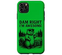 Beaver Pun Joke Grafica Vintage Animale Umorismo Impressionante Custodia per iPhone 11 Pro Max