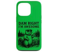 Beaver Pun Joke Grafica Vintage Animale Umorismo Impressionante Custodia per iPhone 13 Pro