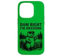 Beaver Pun Joke Grafica Vintage Animale Umorismo Impressionante Custodia per iPhone 14 Pro